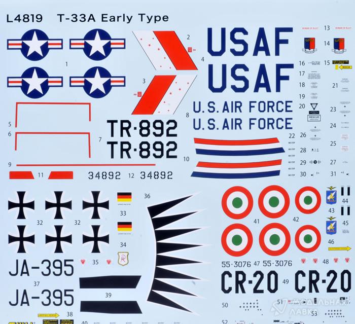 Сборная модель американский самолет T-33A "Shooting Star" Ранняя версия в масштабе 1:48 GWH Сборная модель американский самолет T-33A "Shooting Star" Ранняя версия GWH