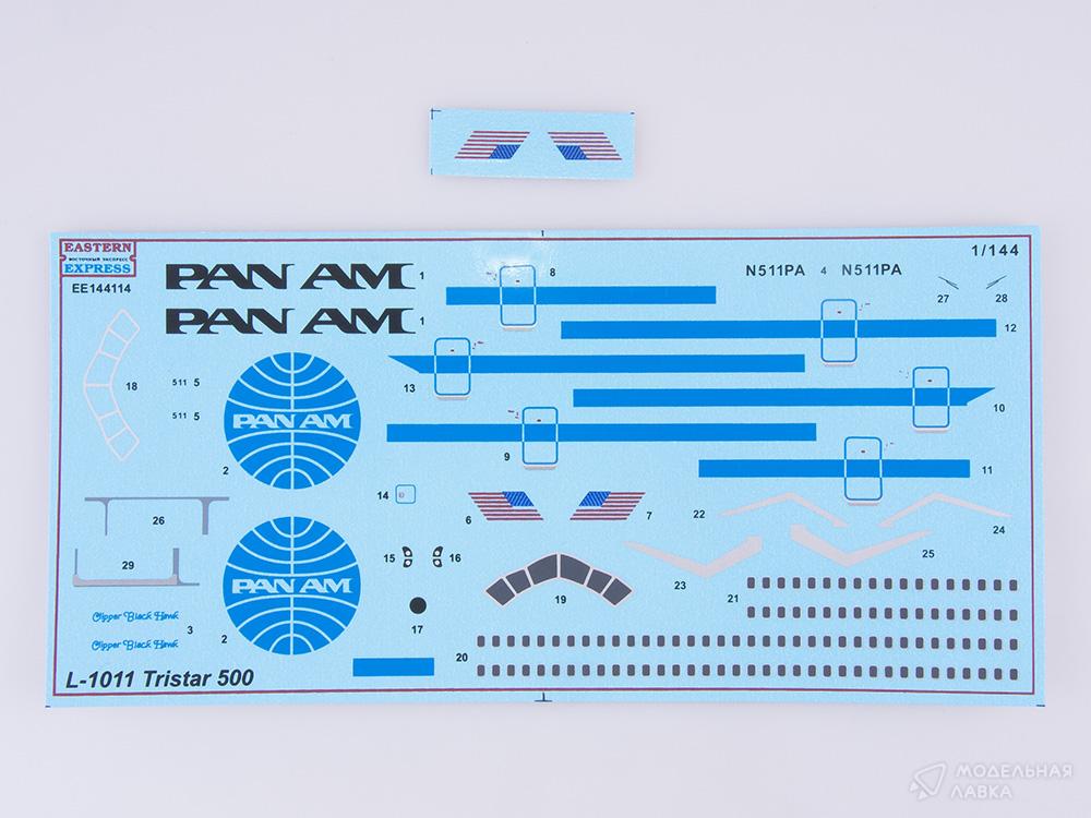 Сборная модель авиалайнер L-1011-500 Tristar PANAM в масштабе 1:144 Восточный Экспресс Сборная модель авиалайнер L-1011-500 Tristar PANAM Восточный Экспресс