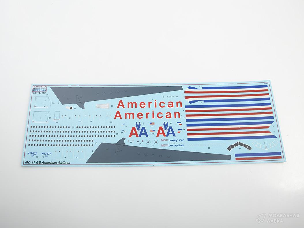 Сборная модель авиалайнер MD-11 GEAAmerican Airlines в масштабе 1:144 Восточный Экспресс Сборная модель авиалайнер MD-11 GEAAmerican Airlines Восточный Экспресс