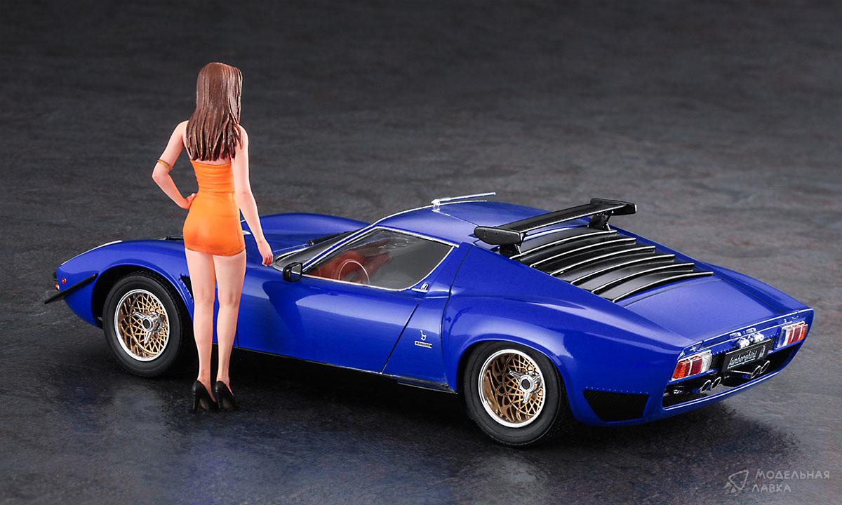 Сборная модель автомобиль Lamborghini Jota SVR с фигуркой итальянской девушки (Limited Edition) в масштабе 1:24 Hasegawa Сборная модель автомобиль Lamborghini Jota SVR с фигуркой итальянской девушки (Limited Edition) Hasegawa