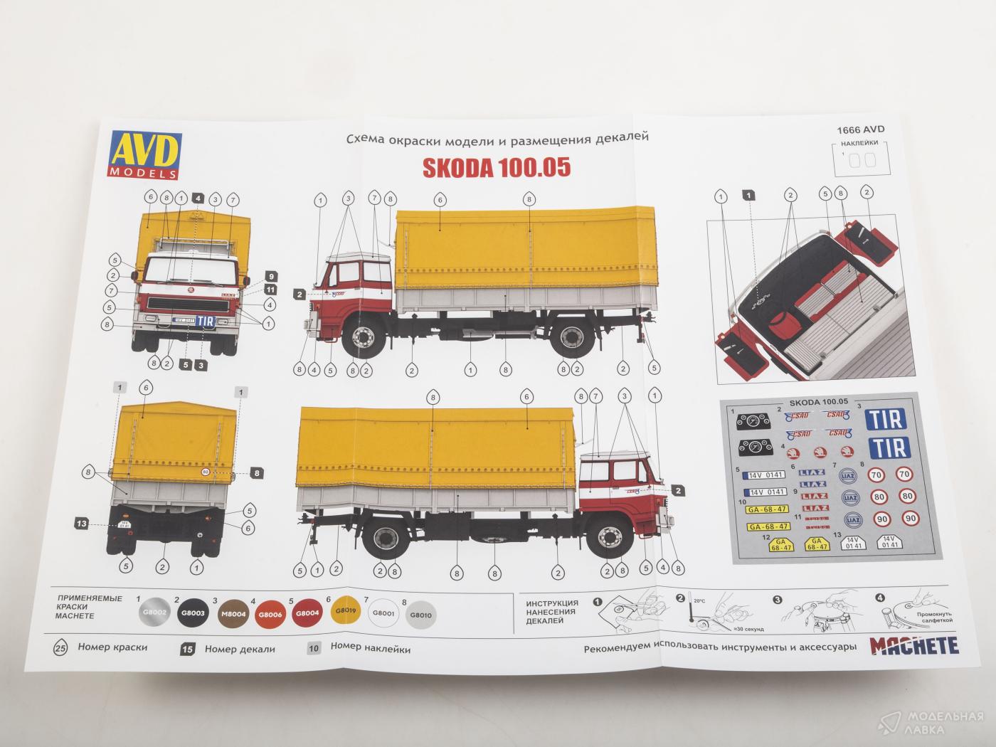 Сборная модель бортовой автомобиль SKODA 100.05 AVD Models