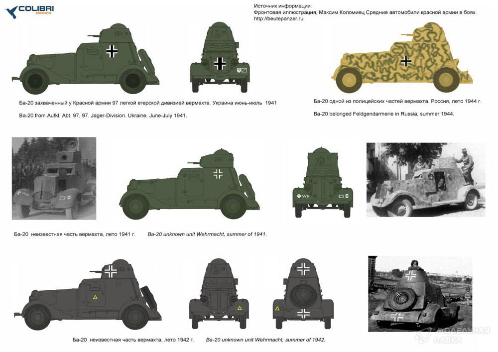 Декаль БА-20 Colibri Decals Декаль БА-20 Colibri Decals