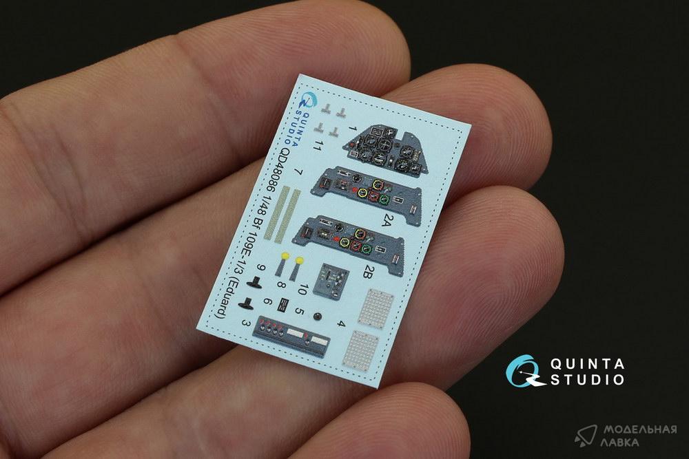 Декаль интерьера кабины Bf 109E-1/E-3 (для модели Eduard) Quinta Studio Декаль интерьера кабины Bf 109E-1/E-3 (для модели Eduard) Quinta Studio