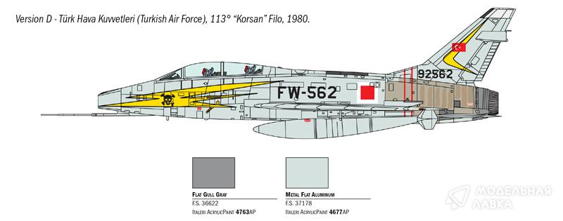 Сборная модель F-100F Super Sabre в масштабе 1:72 Italeri Сборная модель F-100F Super Sabre Italeri