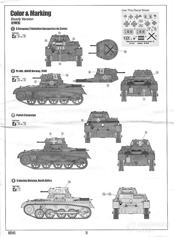 Сборная модель German Panzer 1 Ausf A Sd.Kfz.101 (Early/Late Version) в масштабе 1:35 Hobby Boss Сборная модель German Panzer 1 Ausf A Sd.Kfz.101 (Early/Late Version) Hobby Boss