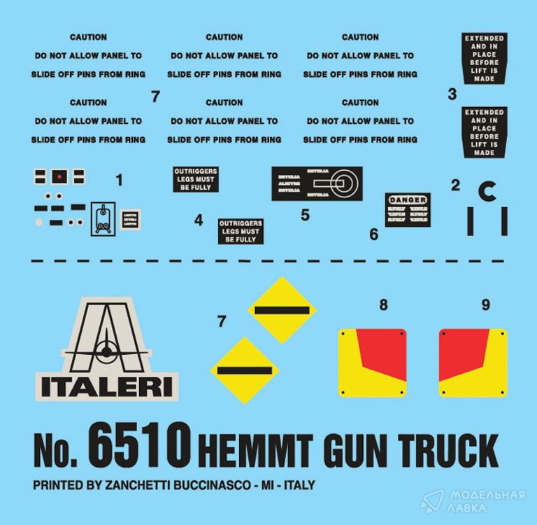 Сборная модель грузовик Hemtt gun в масштабе 1:35 Italeri Сборная модель грузовик Hemtt gun Italeri
