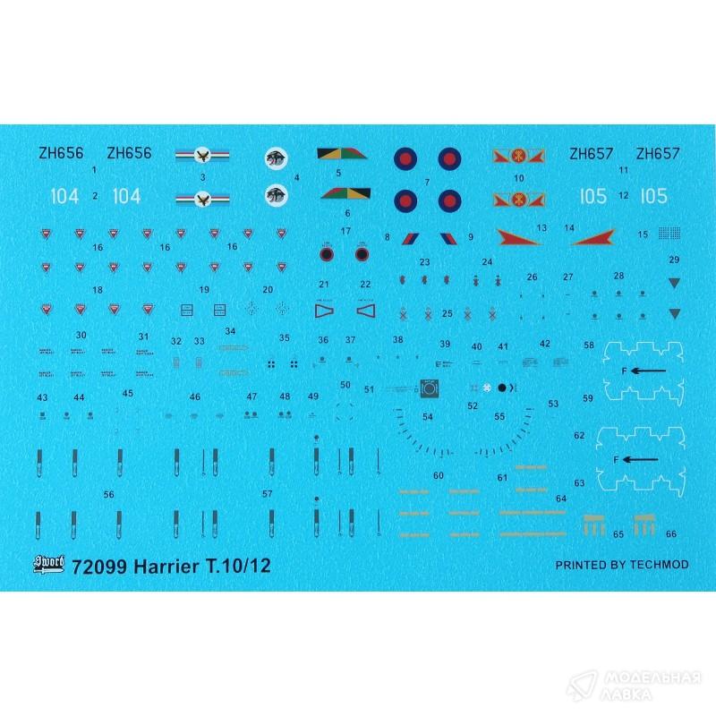 Сборная модель Harrier T10/12 в масштабе 1:72 Sword Сборная модель Harrier T10/12 Sword