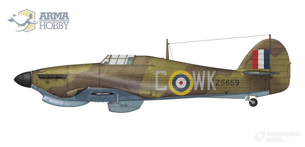 Сборная модель Hawker Hurricane Mk.IIb Trop с в масштабе 1:72 Arma Hobby Сборная модель Hawker Hurricane Mk.IIb Trop с Arma Hobby