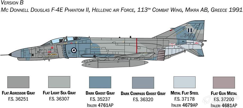 Сборная модель истребитель-перехватчик сверхзвуковой F-4E/F Phantom II в масштабе 1:72 Italeri Сборная модель истребитель-перехватчик сверхзвуковой F-4E/F Phantom II Italeri