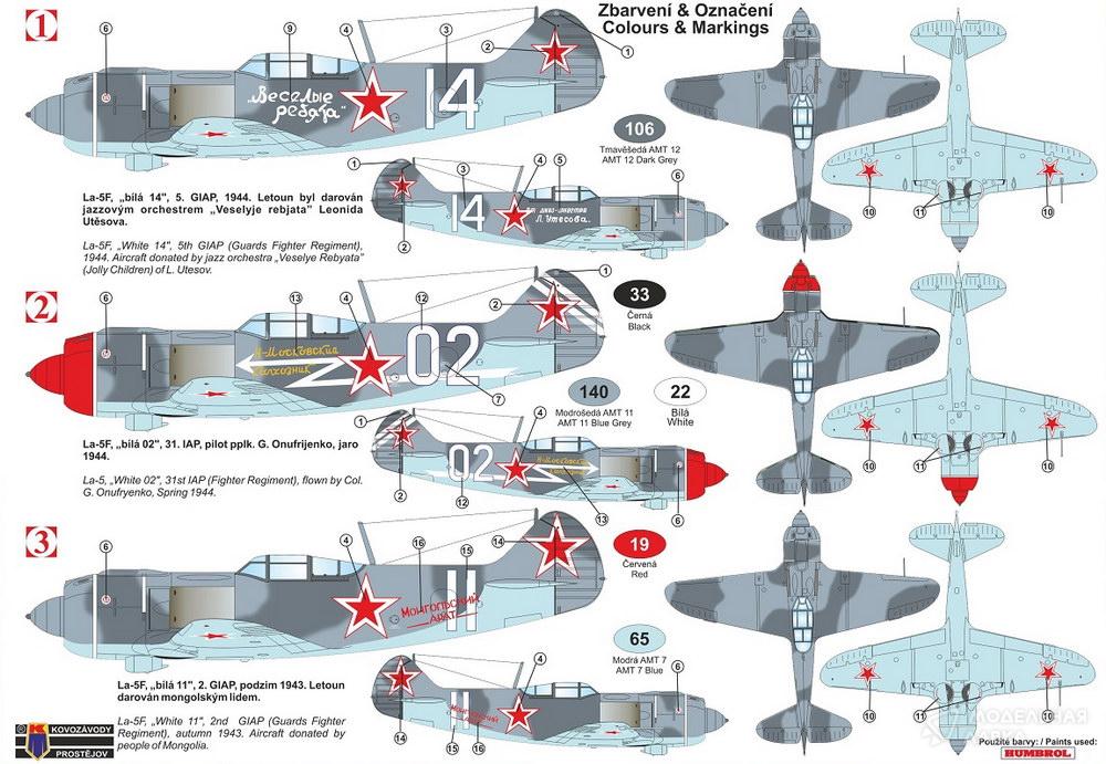 Сборная модель La-5F „Late“ в масштабе 1:72 Kovozavody Prostejov Сборная модель La-5F „Late“ Kovozavody Prostejov