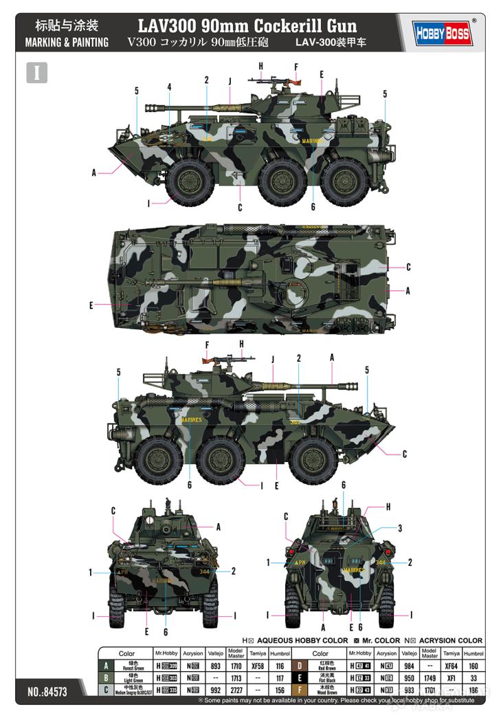 Сборная модель LAV300 90mm Cockerill Gun в масштабе 1:35 Hobby Boss Сборная модель LAV300 90mm Cockerill Gun Hobby Boss