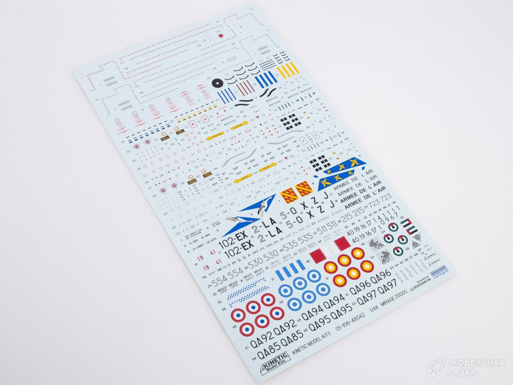 Сборная модель Mirage 2000C Multi-role Combat Fighter в масштабе 1:48 KINETIC Сборная модель Mirage 2000C Multi-role Combat Fighter KINETIC