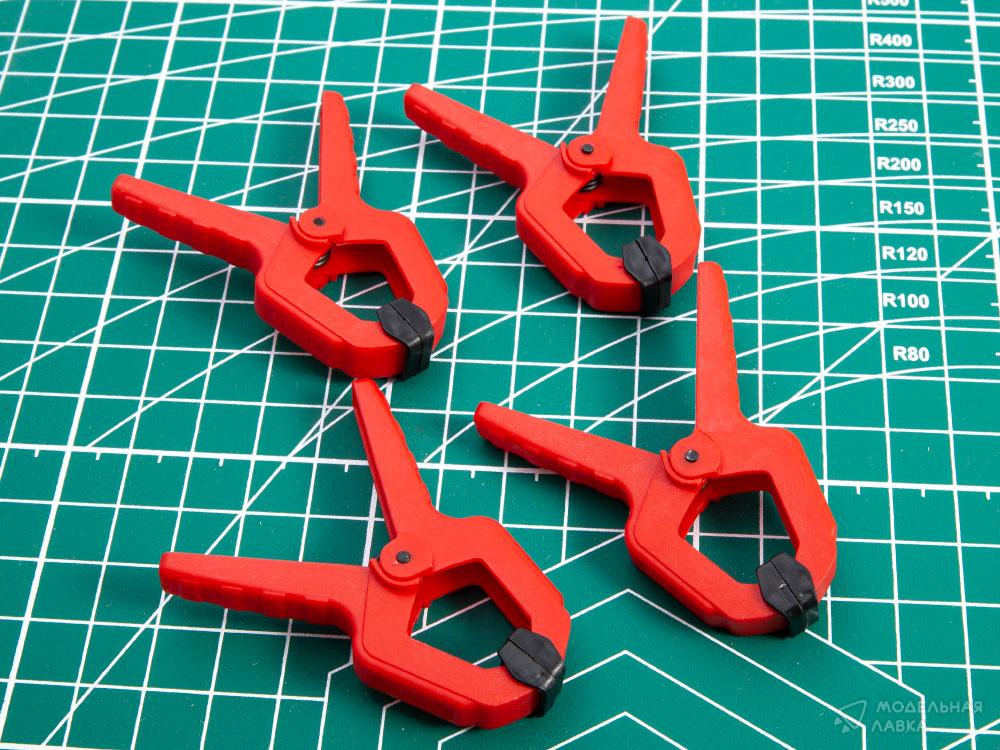 Набор зажимов 4 шт 25 мм MACHETE Набор зажимов 4 шт 25 мм MACHETE