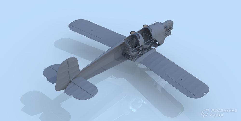 Сборная модель немецкий учебный самолет B?cker B? 131D в масштабе 1:32 ICM Сборная модель немецкий учебный самолет B?cker B? 131D ICM