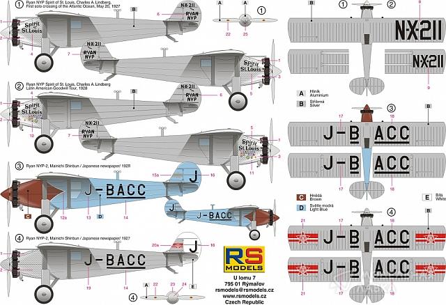 Сборная модель Ryan NYP "Spirit of St. Louis" RS Models