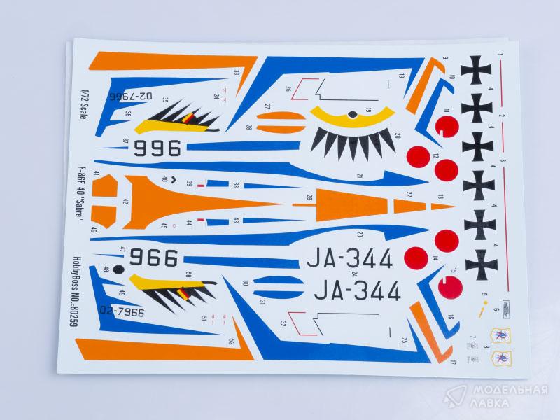Сборная модель самолет F-86F-40"Sabre" в масштабе 1:72 Hobby Boss Сборная модель самолет F-86F-40"Sabre" Hobby Boss