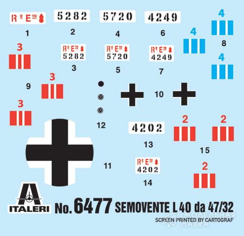 Сборная модель Semovente L40 da 47/32 в масштабе 1:35 Italeri Сборная модель Semovente L40 da 47/32 Italeri