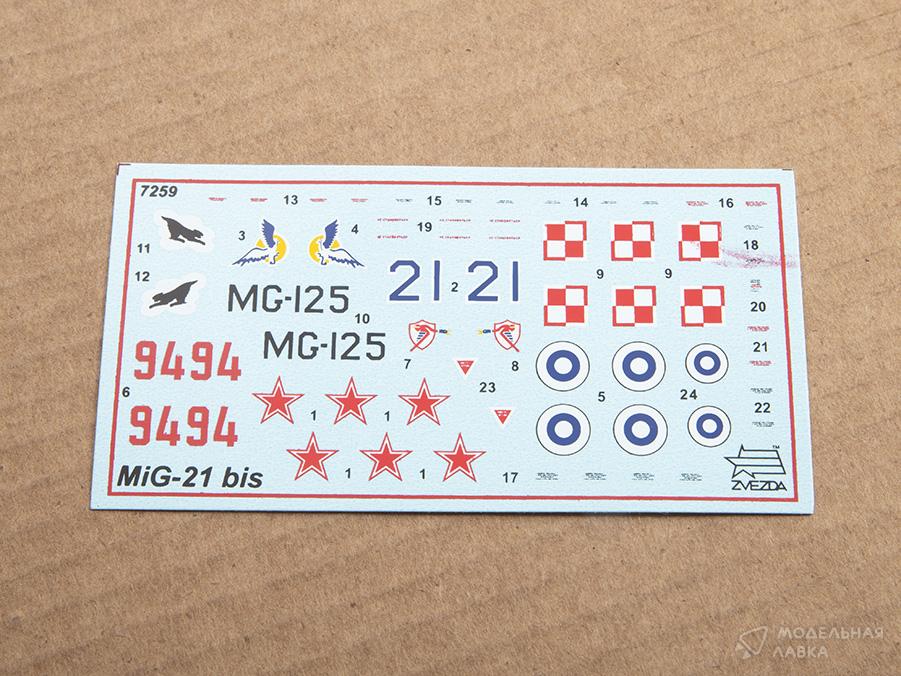 Сборная модель советский истребитель МиГ-21БИС в масштабе 1:72 Звезда Сборная модель советский истребитель МиГ-21БИС Звезда