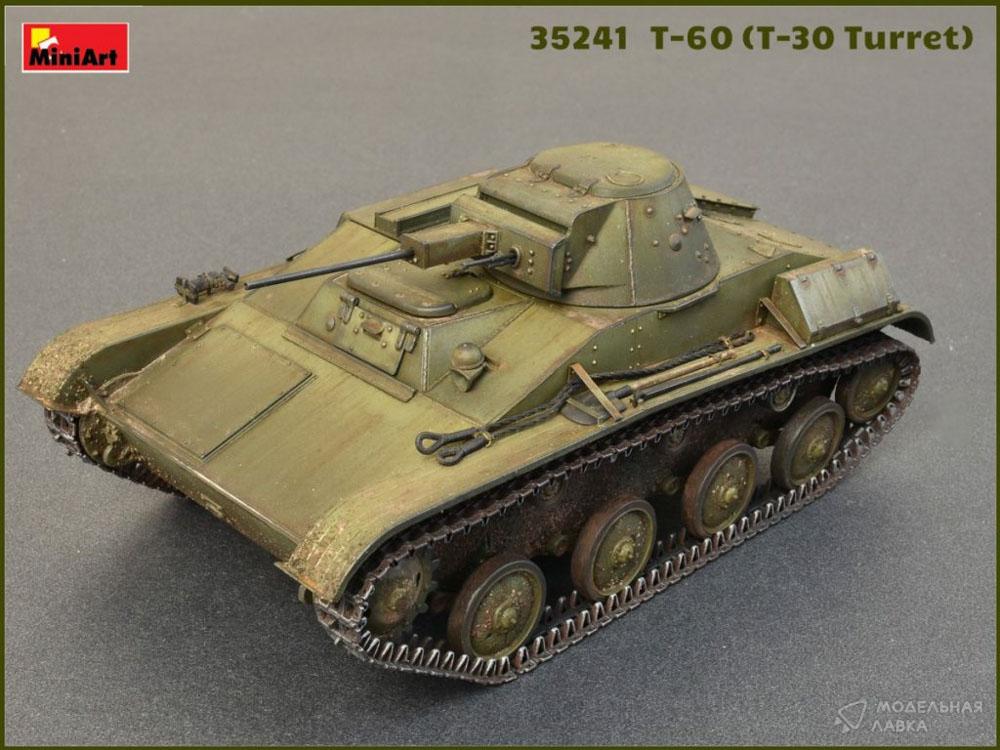Сборная модель советский легкий танк Т-60 (башня Т-30) с интерьером в масштабе 1:35 MiniArt Сборная модель советский легкий танк Т-60 (башня Т-30) с интерьером MiniArt