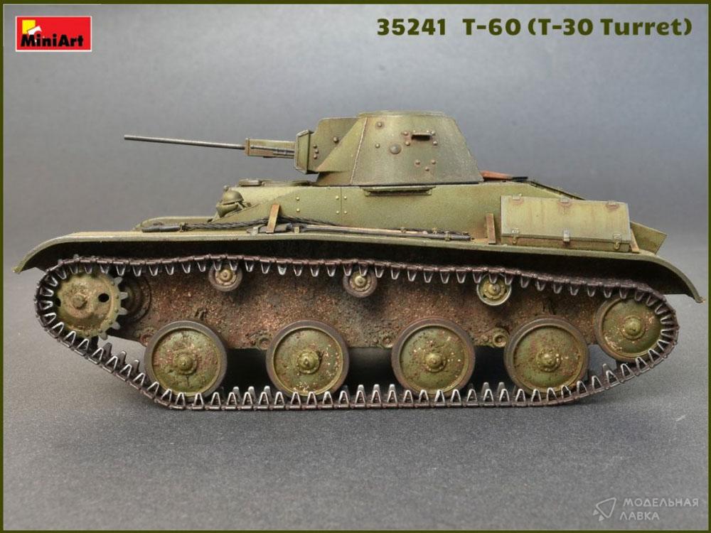Сборная модель советский легкий танк Т-60 (башня Т-30) с интерьером в масштабе 1:35 MiniArt Сборная модель советский легкий танк Т-60 (башня Т-30) с интерьером MiniArt