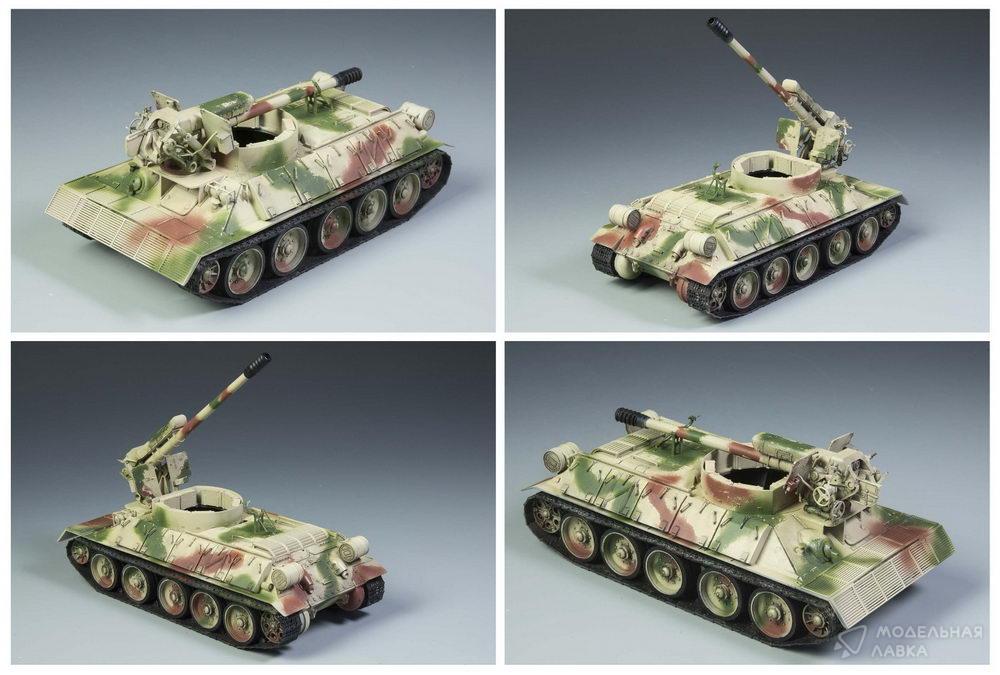 Сборная модель T-34/D30 122mm Syrian Self-Propelled Howitzer в масштабе 1:35 Rye Field Models Сборная модель T-34/D30 122mm Syrian Self-Propelled Howitzer Rye Field Models