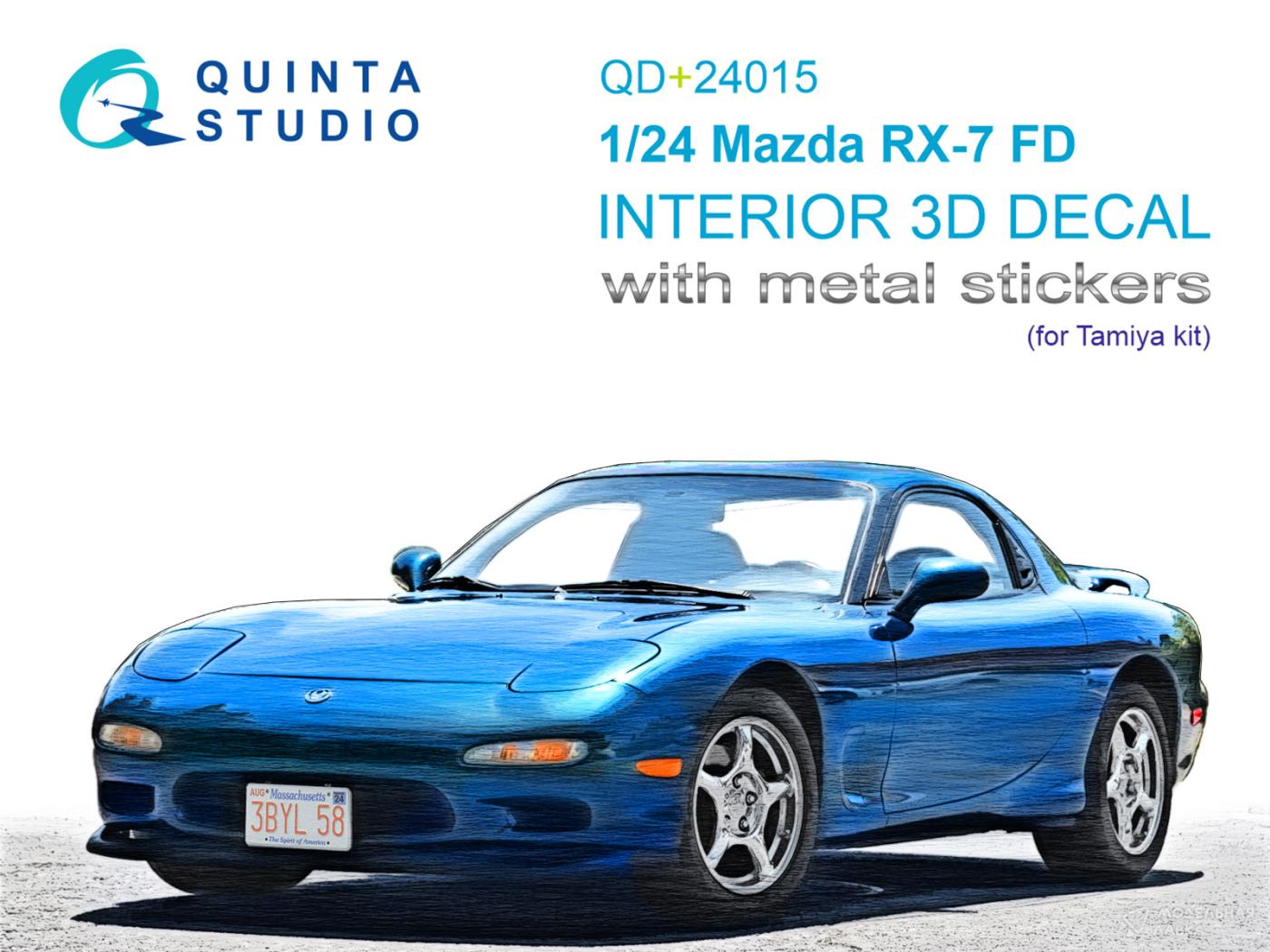 3D Декаль интерьера кабины Mazda RX-7FD (Tamiya) (с металлостикерами) Quinta Studio