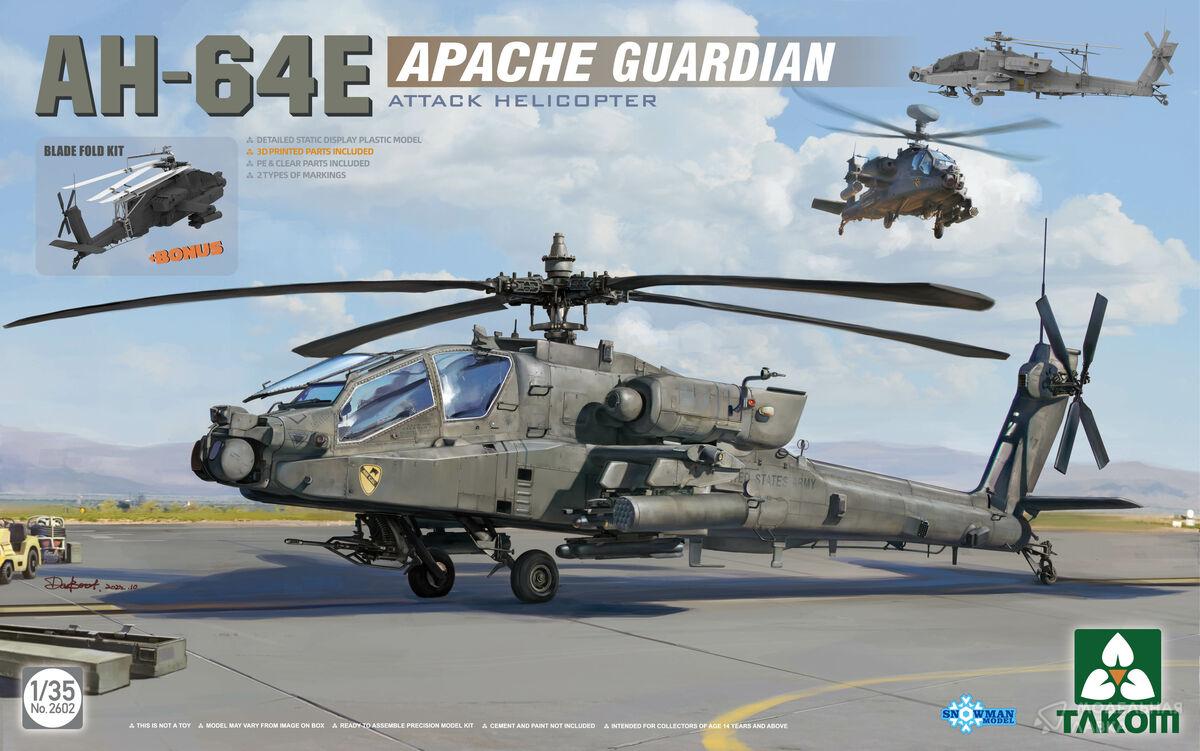 Сборная модель AH-64E APACHE GUARDIAN ATTACK HELICOPTER в масштабе 1:35 TAKOM Сборная модель AH-64E APACHE GUARDIAN ATTACK HELICOPTER TAKOM