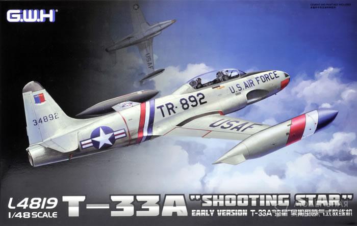 Сборная модель американский самолет T-33A "Shooting Star" Ранняя версия в масштабе 1:48 GWH Сборная модель американский самолет T-33A "Shooting Star" Ранняя версия GWH