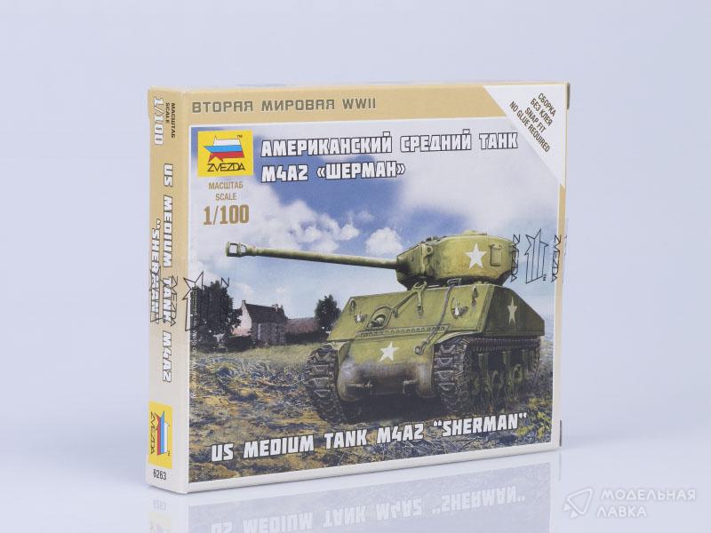 Сборная модель американский танк "Шерман" в масштабе 1:100 Звезда Сборная модель американский танк "Шерман" Звезда