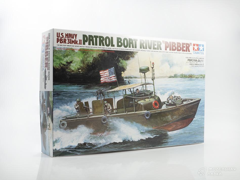 Сборная модель американский водометный патрульный катер PBR31MkII PIBBER с 4 фигурами и подставкой в масштабе 1:35 Tamiya Сборная модель американский водометный патрульный катер PBR31MkII PIBBER с 4 фигурами и подставкой Tamiya