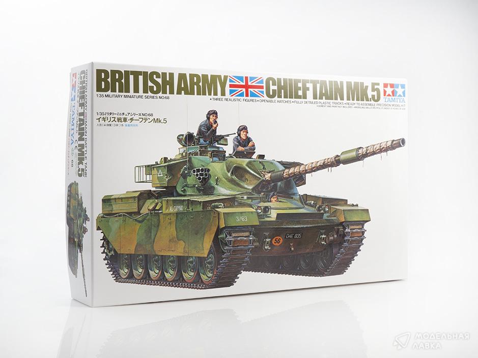 Сборная модель английский танк Chieftain Mk.5 с 3-мя фигурами в масштабе 1:35 Tamiya Сборная модель английский танк Chieftain Mk.5 с 3-мя фигурами Tamiya
