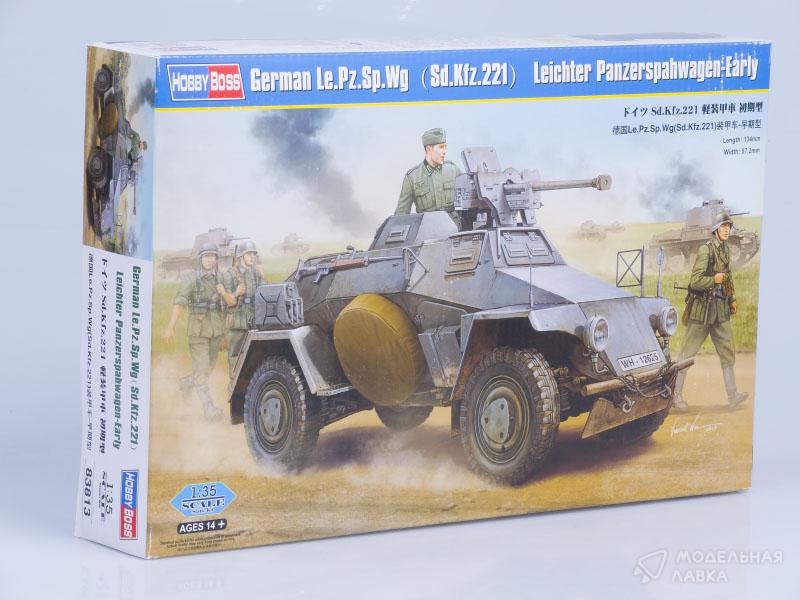 Сборная модель бронеавтомобиль German Le.Pz.Sp.Wg Sd.Kfz.221 Leichter Panzerspahwagen-Early в масштабе 1:35 Hobby Boss Сборная модель бронеавтомобиль German Le.Pz.Sp.Wg Sd.Kfz.221 Leichter Panzerspahwagen-Early Hobby Boss