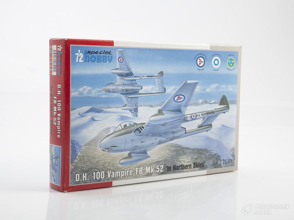 Сборная модель DH 100 Vampire FB Mk.52 In Nortrhern Skies в масштабе 1:72 Special Hobby Сборная модель DH 100 Vampire FB Mk.52 In Nortrhern Skies Special Hobby