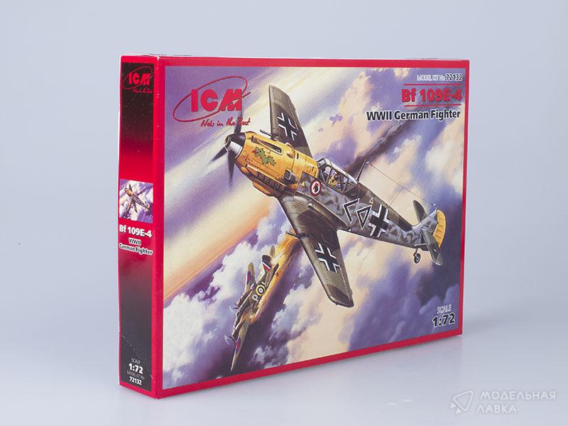 Сборная модель германский истребитель Bf-109 E-4 в масштабе 1:72 ICM Сборная модель германский истребитель Bf-109 E-4 ICM