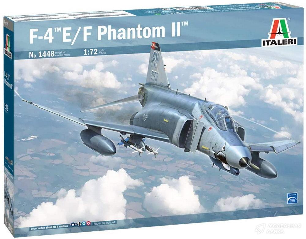 Сборная модель истребитель-перехватчик сверхзвуковой F-4E/F Phantom II в масштабе 1:72 Italeri Сборная модель истребитель-перехватчик сверхзвуковой F-4E/F Phantom II Italeri