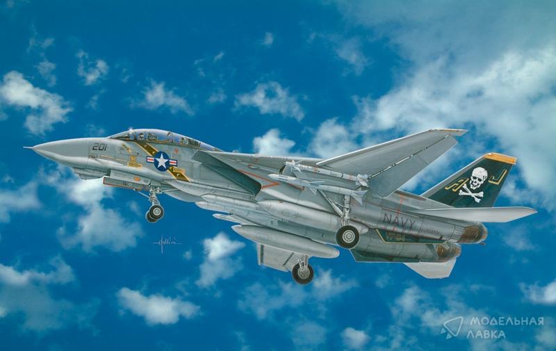 Сборная модель палубный истребитель F-14A Tomcat в масштабе 1:48 Italeri Сборная модель палубный истребитель F-14A Tomcat Italeri