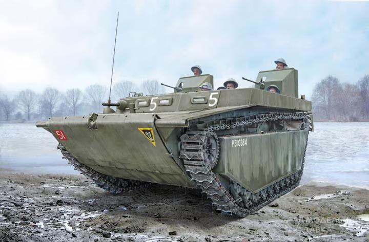 Сборная модель ПЛАВАЮЩИЙ ТРАНСПОРТЕР LVT-4 WATER BUFFALO Italeri