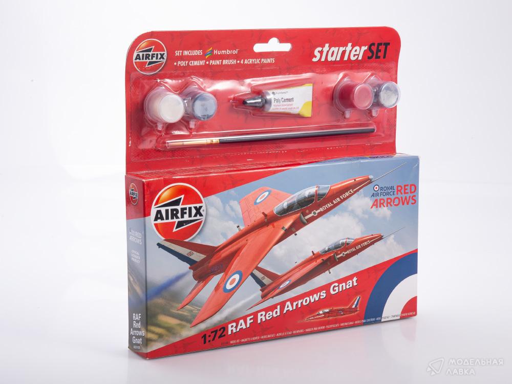 Сборная модель RAF Red Arrow Gnat (Starter Set) в масштабе 1:72 Airfix Сборная модель RAF Red Arrow Gnat (Starter Set) Airfix