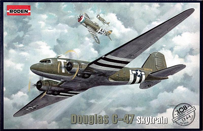 Сборная модель самолет Douglas C-47 Skytrain в масштабе 1:144 Roden Сборная модель самолет Douglas C-47 Skytrain Roden
