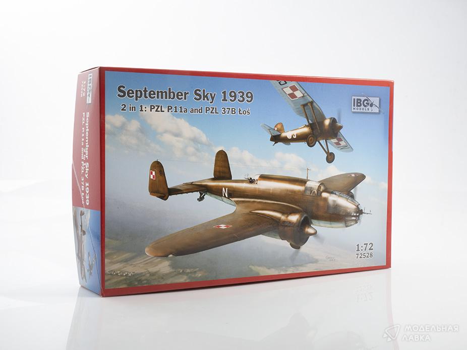 Сборная модель самолёт September Sky 1939 P.11a i PZL 37B Los (2 w 1) в масштабе 1:72 IBG Models Сборная модель самолёт September Sky 1939 P.11a i PZL 37B Los (2 w 1) IBG Models