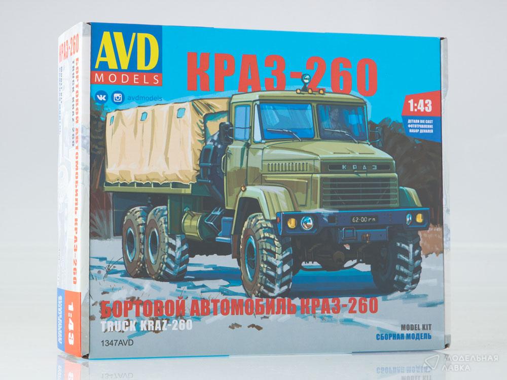 Сборная модель КРАЗ-260 бортовой (поздний) в масштабе 1:43 AVD Models Сборная модель КРАЗ-260 бортовой (поздний) AVD Models