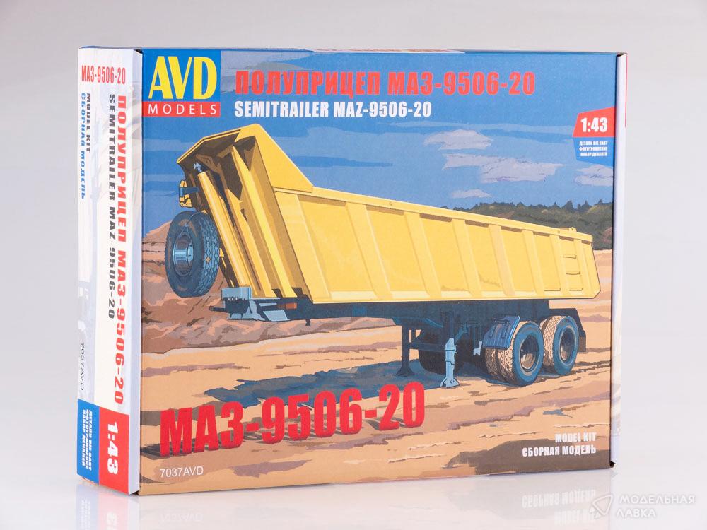 Сборная модель полуприцеп МАЗ-9506-20 в масштабе 1:43 AVD Models Сборная модель полуприцеп МАЗ-9506-20 AVD Models