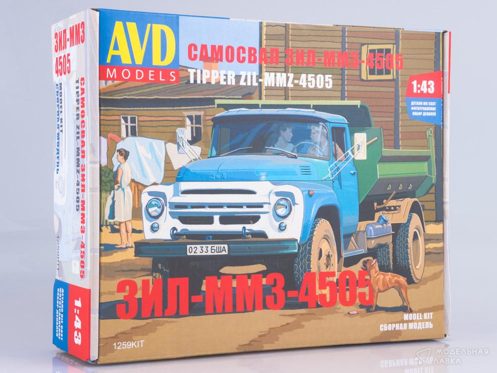 Сборная модель ЗИЛ-ММЗ-4505 самосвал в масштабе 1:43 AVD Models Сборная модель ЗИЛ-ММЗ-4505 самосвал AVD Models
