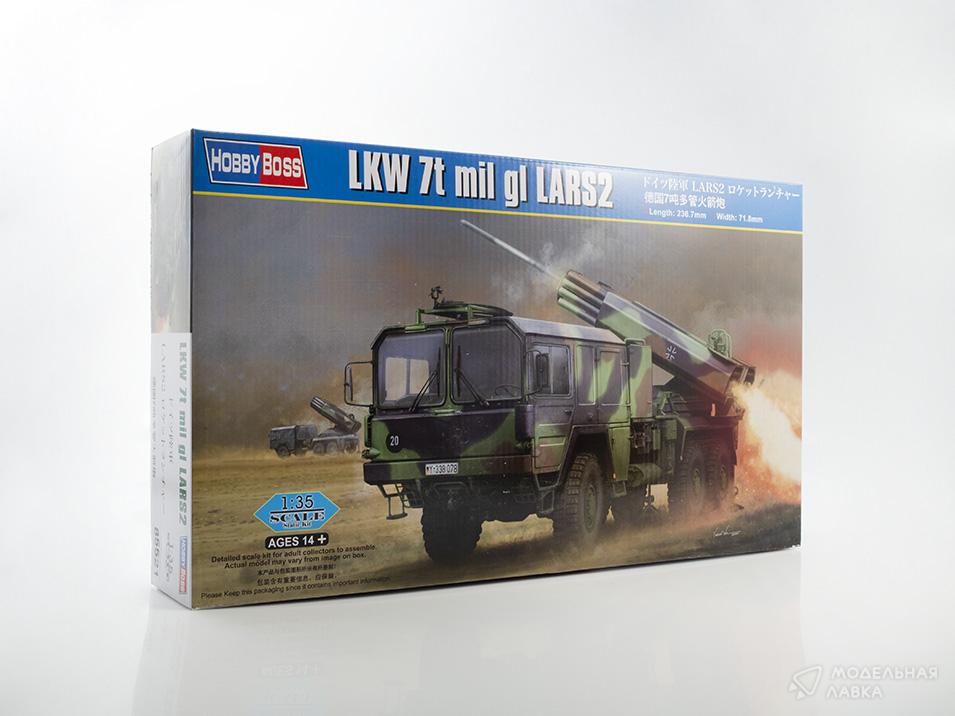 Сборная модель шведская система залпового огня LKW 7t mil gl LARS2 в масштабе 1:35 Hobby Boss Сборная модель шведская система залпового огня LKW 7t mil gl LARS2 Hobby Boss