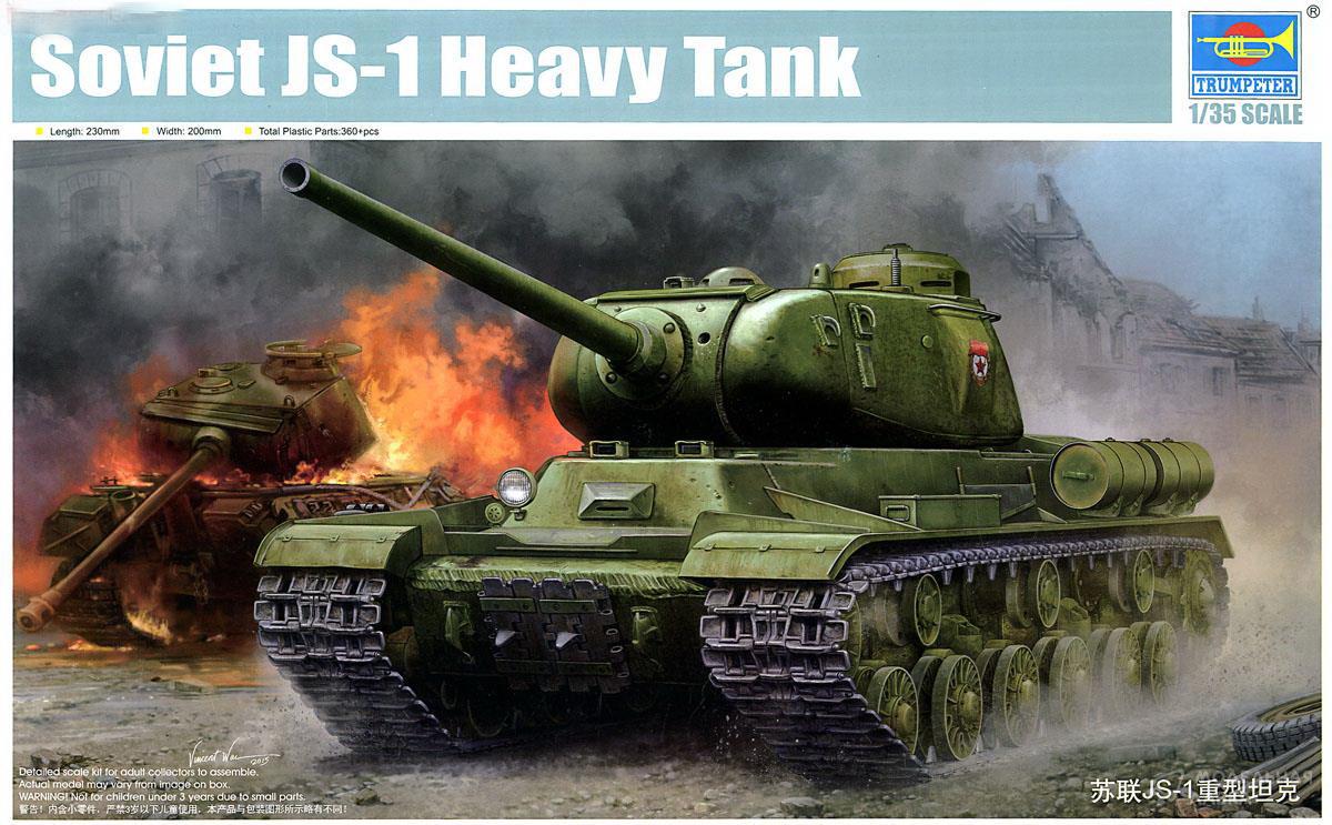 Сборная модель Soviet JS-1 Heavy Tank (Советский тяжёлый танк ИС-1) в масштабе 1:35 Trumpeter Сборная модель Soviet JS-1 Heavy Tank (Советский тяжёлый танк ИС-1) Trumpeter