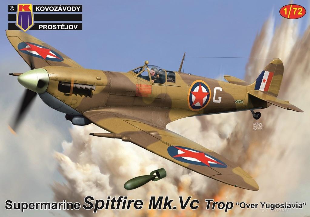 Сборная модель Spitfire Mk.Vc "Over Yugoslavia" в масштабе 1:72 Kovozavody Prostejov Сборная модель Spitfire Mk.Vc "Over Yugoslavia" Kovozavody Prostejov