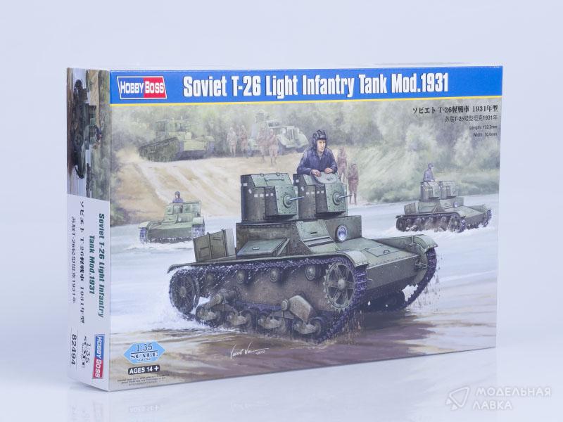 Сборная модель танк Soviet T-26 Light Infantry Tank Mod. 1931 в масштабе 1:35 Hobby Boss Сборная модель танк Soviet T-26 Light Infantry Tank Mod. 1931 Hobby Boss