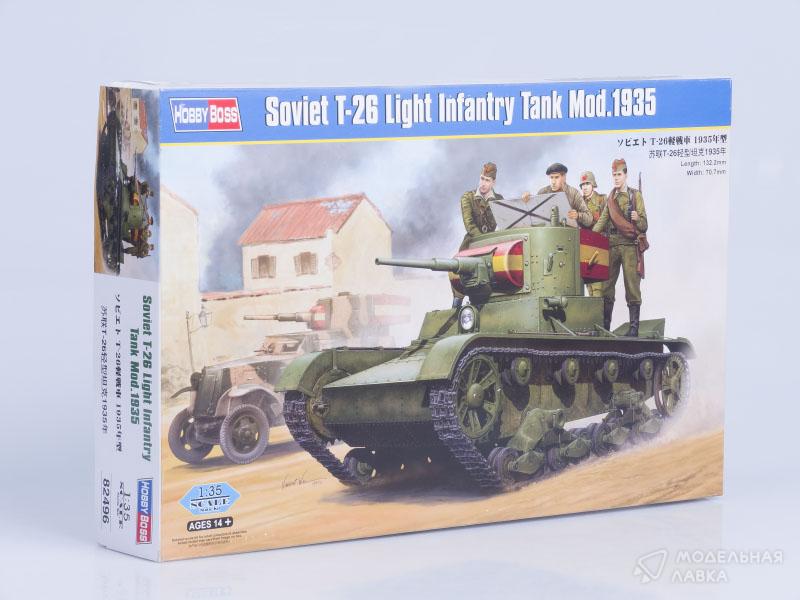 Сборная модель танк Soviet T-26 Light Infantry Tank Mod. 1935 в масштабе 1:35 Hobby Boss Сборная модель танк Soviet T-26 Light Infantry Tank Mod. 1935 Hobby Boss