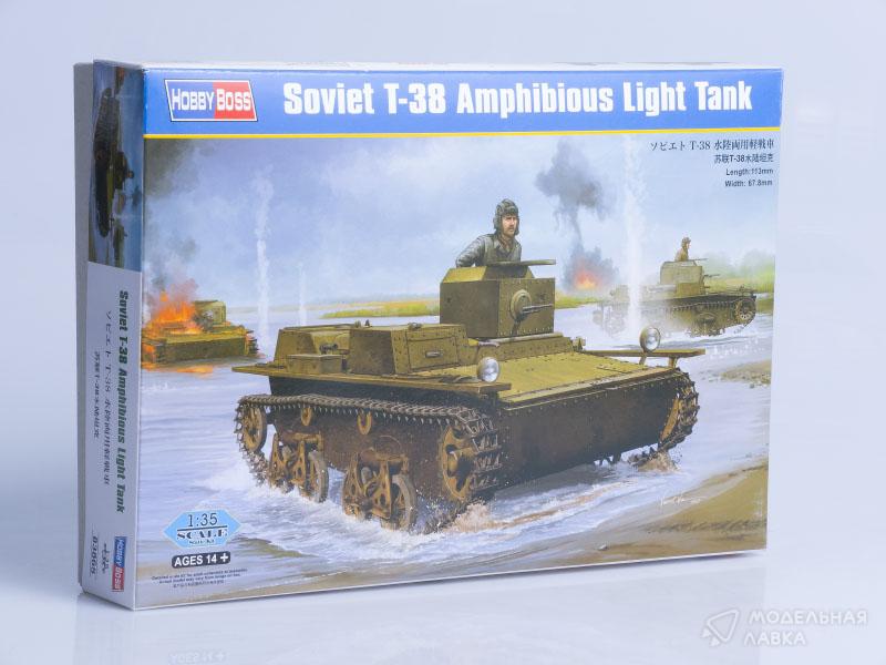 Сборная модель танк Soviet T-38 Amphibious Light Tank в масштабе 1:35 Hobby Boss Сборная модель танк Soviet T-38 Amphibious Light Tank Hobby Boss