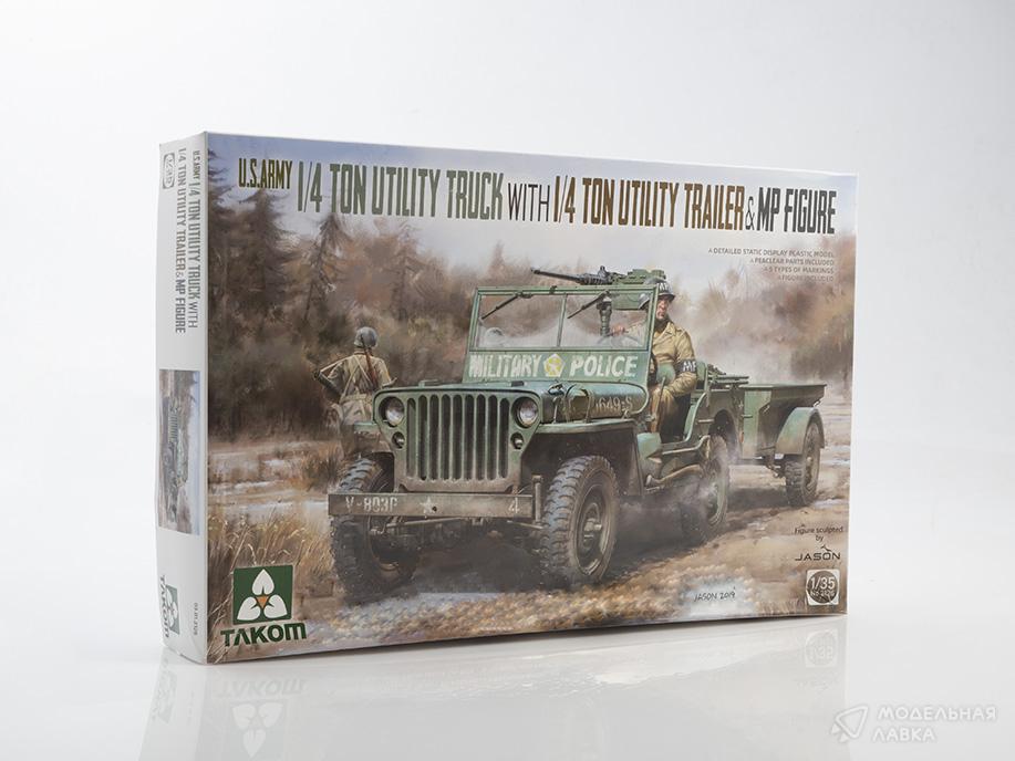 Сборная модель Ton Utility Truck with 1/4 Ton Utility Trailer & MP Figure в масштабе 1:35 TAKOM Сборная модель Ton Utility Truck with 1/4 Ton Utility Trailer & MP Figure TAKOM